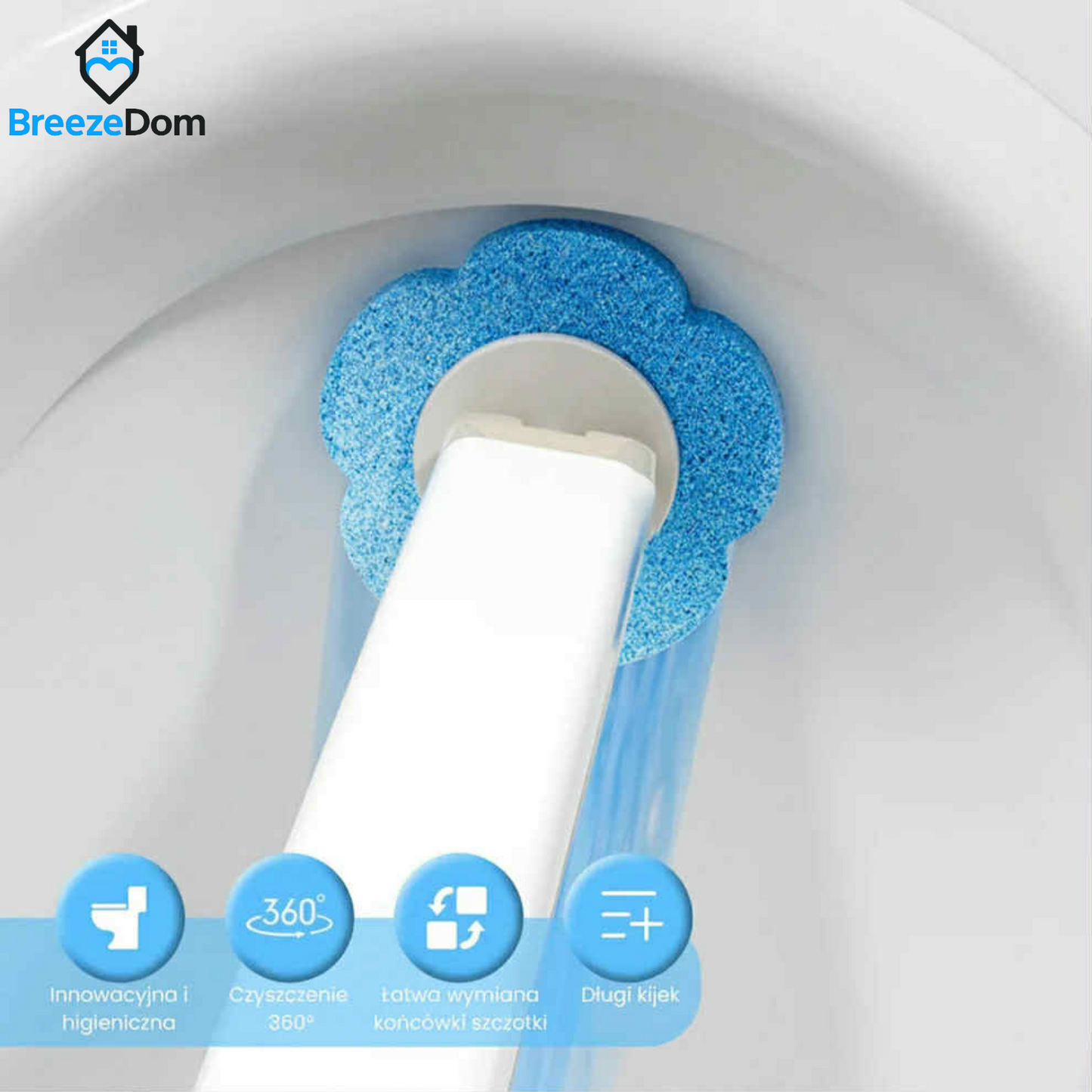 BreezeClean™ Innowacyjna szczotka do WC z wkładami odświeżającymi